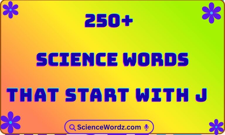 Science Words That Start With J