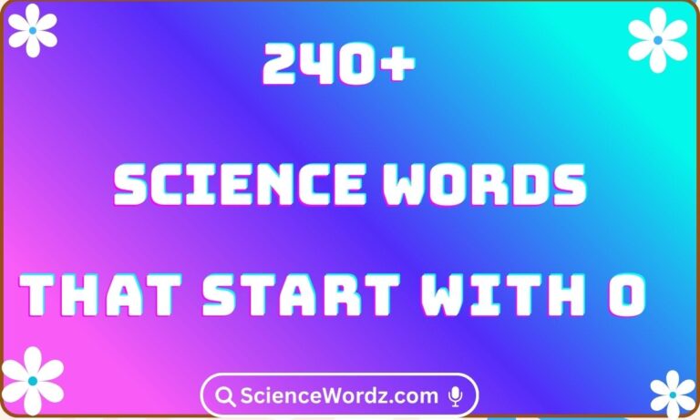 Science Words That Start With O